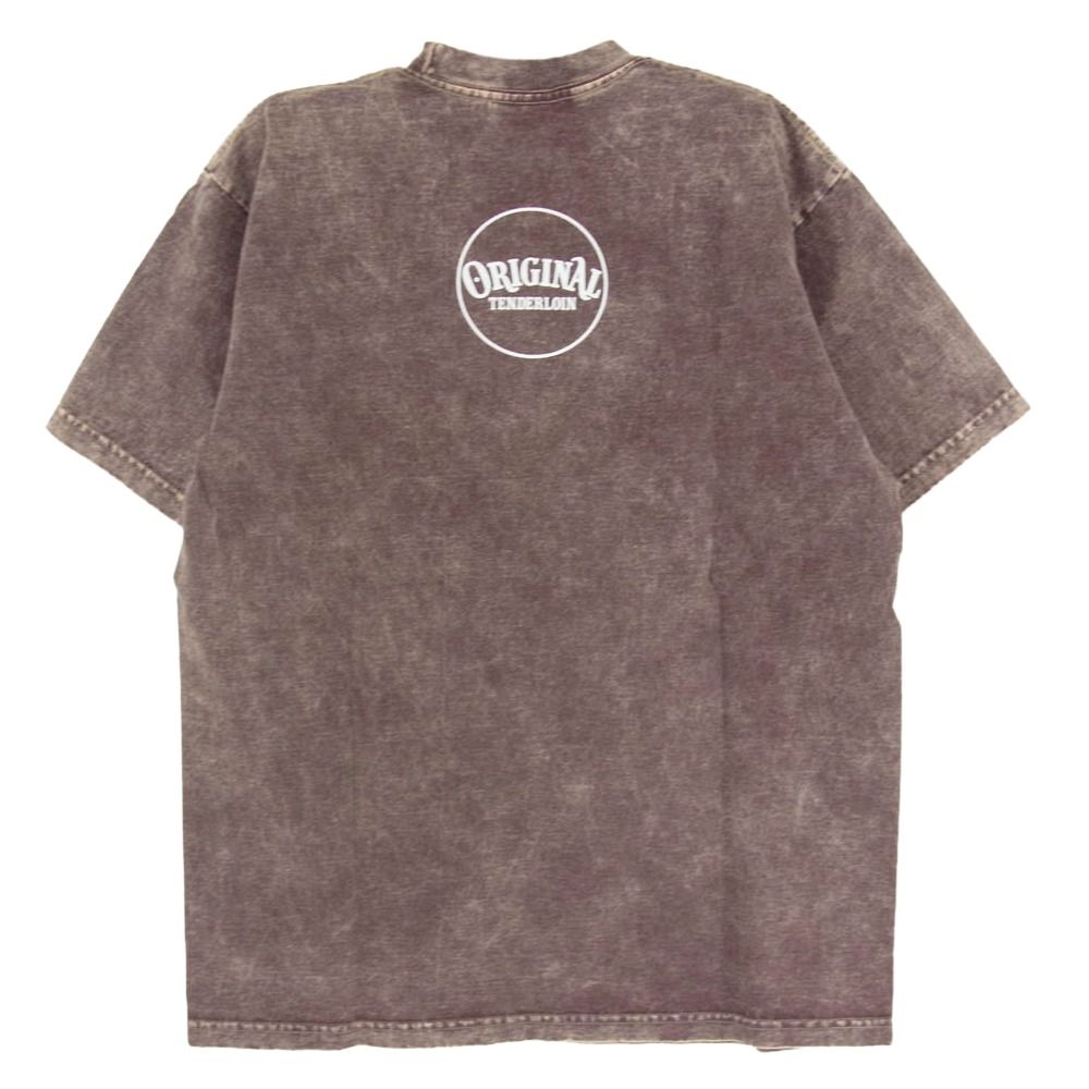 TENDERLOIN テンダーロイン TEE ACID WASH XXX ロゴ プリント アシッド