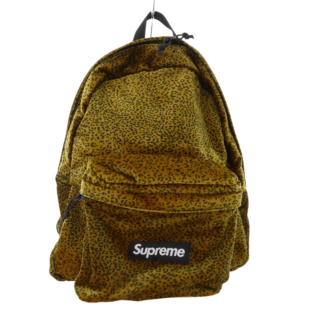 Supreme シュプリーム 25AW Velvet Backpack Tan Leopard ベルベット