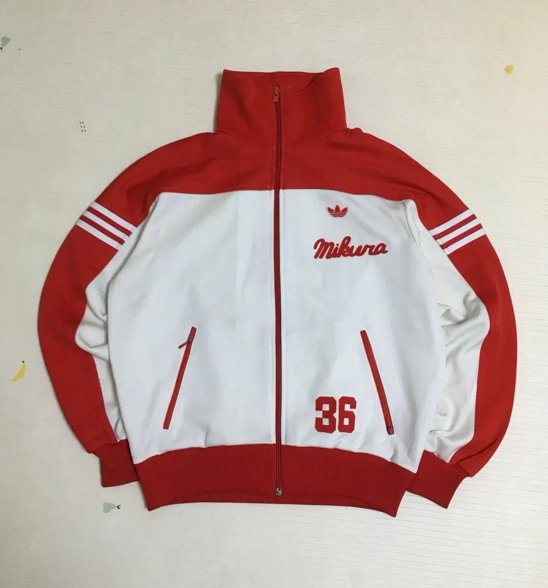 アディダス 西ドイツ製 白 トラックジャージ 紅白 ヴィンテージ