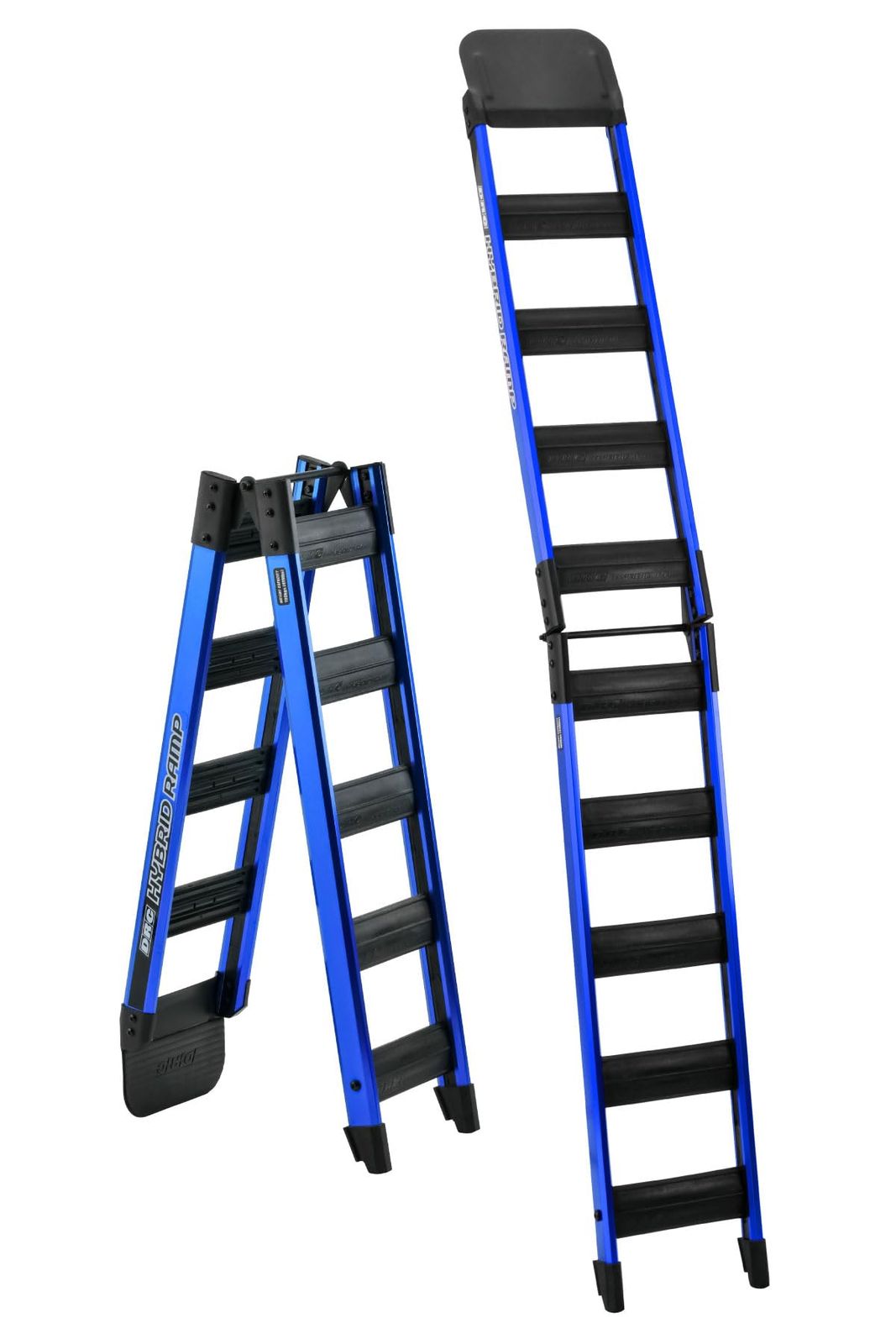 ディーアールシー DRC ハイブリッドランプ 180 cm ブルー 折りたたみタイプ 耐荷重 190 kg 軽量 アルミ 樹脂 バイク オートバイ トランポ ラダー ブリッジ スロープ ダートフリーク Dirtfreak G 4779