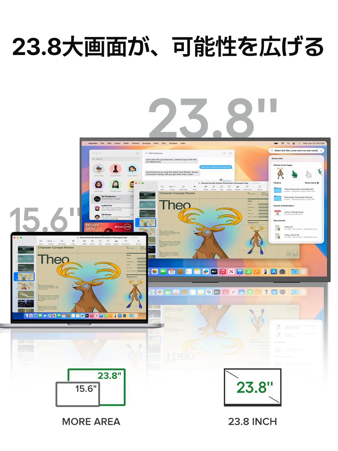 新品 23.8インチ QLED モバイルモニター Newsoul モバイルディスプレイ