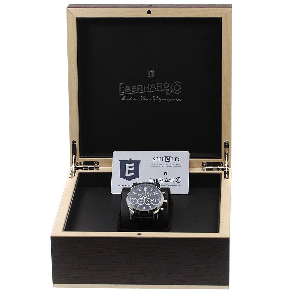  エベラール EBERHARD 31041 クロノ4 クロノグラフ 自動巻き メンズ 内箱 保証書付き_936117 重ね着 自動巻き時計 腕時計(アナログ)