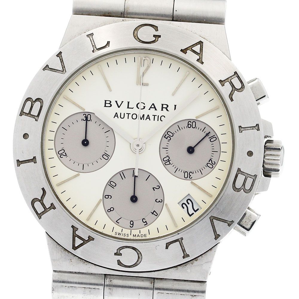 ブルガリ BVLGARI CH35S ディアゴノ スポーツ デイト クロノグラフ 自動巻き メンズ 保証書付き_922163