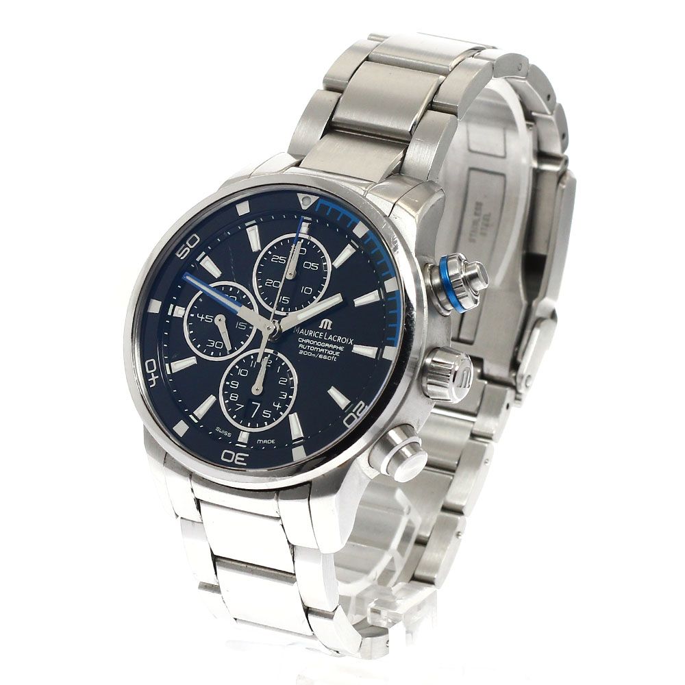 モーリスラクロア MAURICE LACROIX PT6008 SS002 331 ポントスS クロノグラフ 自動巻き メンズ 保証書付き_933923 オケージョン 自動巻き時計 腕時計(アナログ)