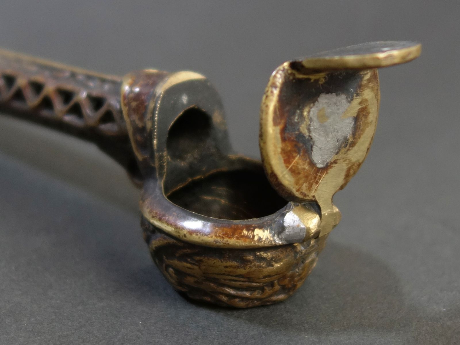 矢立　真鍮　銅製　4本セット 矢立 【 真鍮製 装飾 矢立 4点 】書道具 骨董 古美術 アンティーク