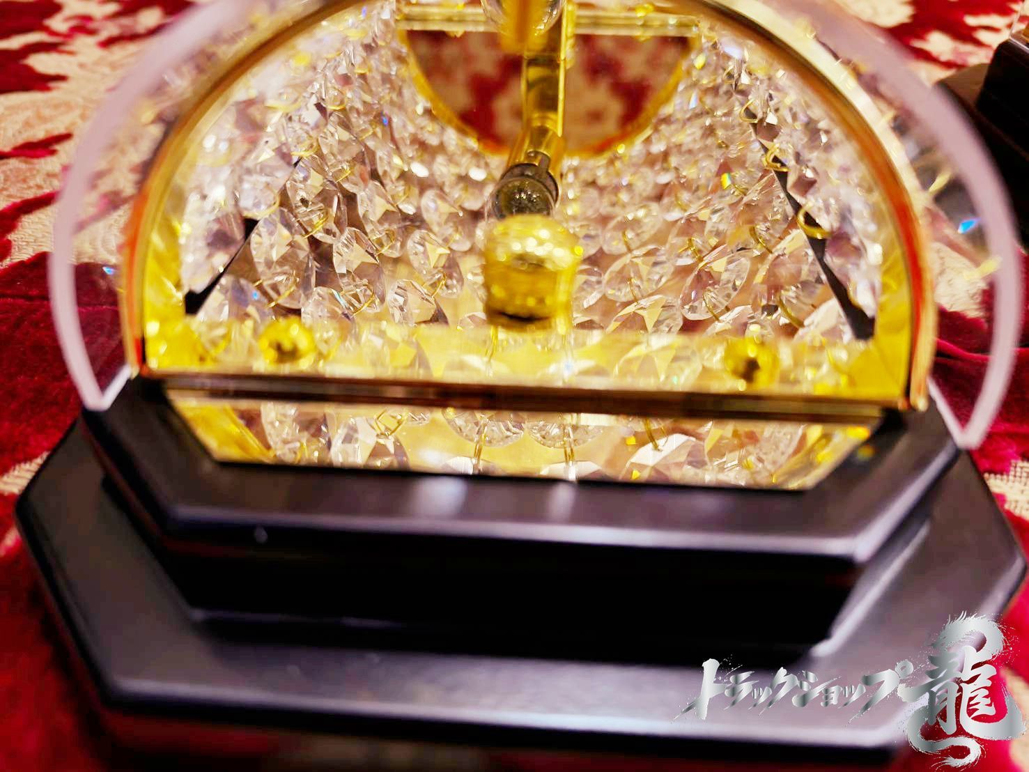壁掛 シャンデリア 2個セット 金メッキ オクタゴン 16面 ウッド土台