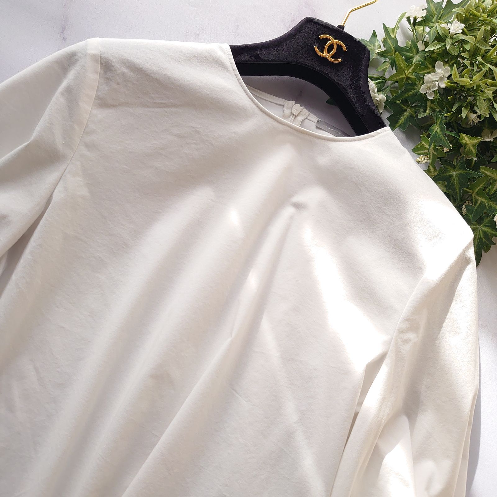 セオリーリュクス　トップス　ブラウス　カットソー　ホワイト NEW FEMININE TOP | Theory luxe（セオリーリュクス）公式通販サイト