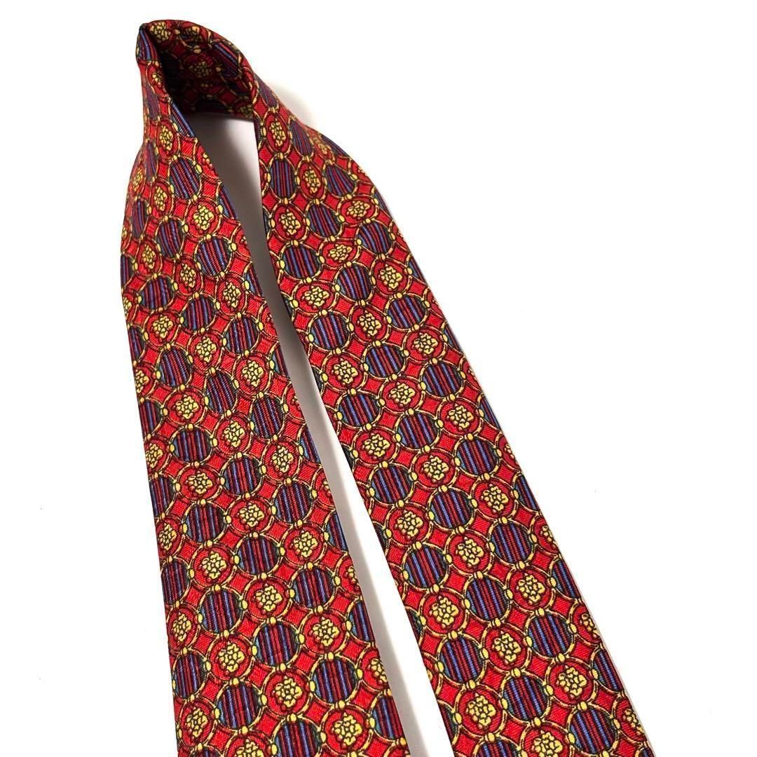 未使用✨タグ付き!! クリスチャンディオール ネクタイ レッド シルク