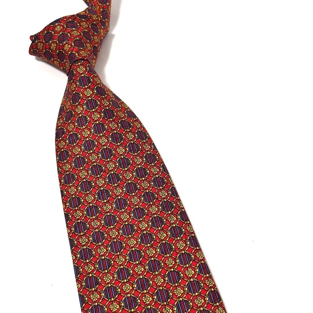 未使用✨タグ付き!! クリスチャンディオール ネクタイ レッド シルク