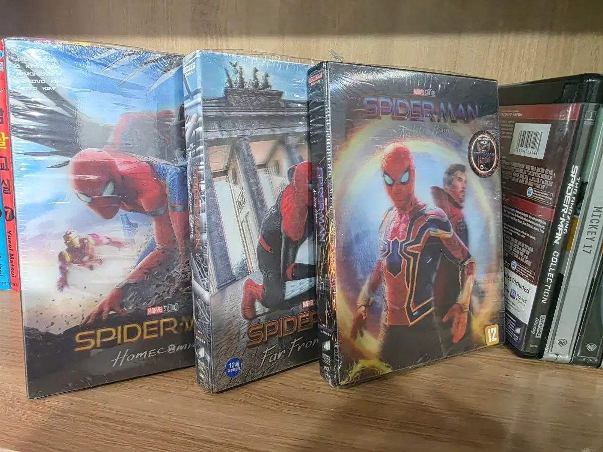 レンチキュラー スチールブック スパイダーマン ホームカミング ファー フロム ホーム ノー ウェイ Blu ray