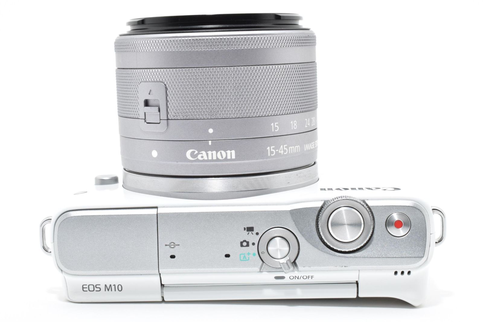 ☆美品☆キヤノン Canon EOS M10 レンズキット ホワイト EF-M 15-45mm