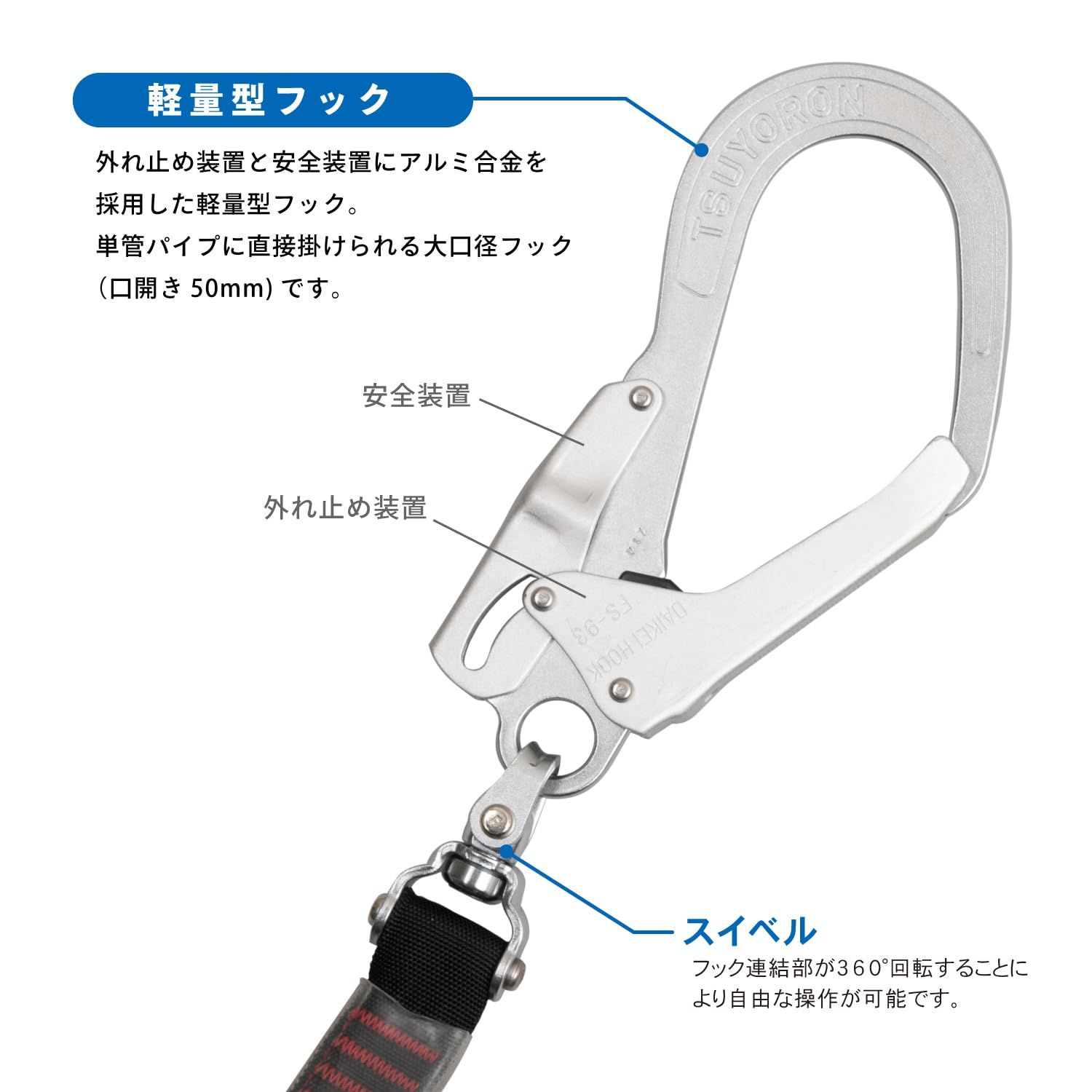 新品 [藤井電工] 新規格 フルハーネス用ランヤード ノビロン 伸縮