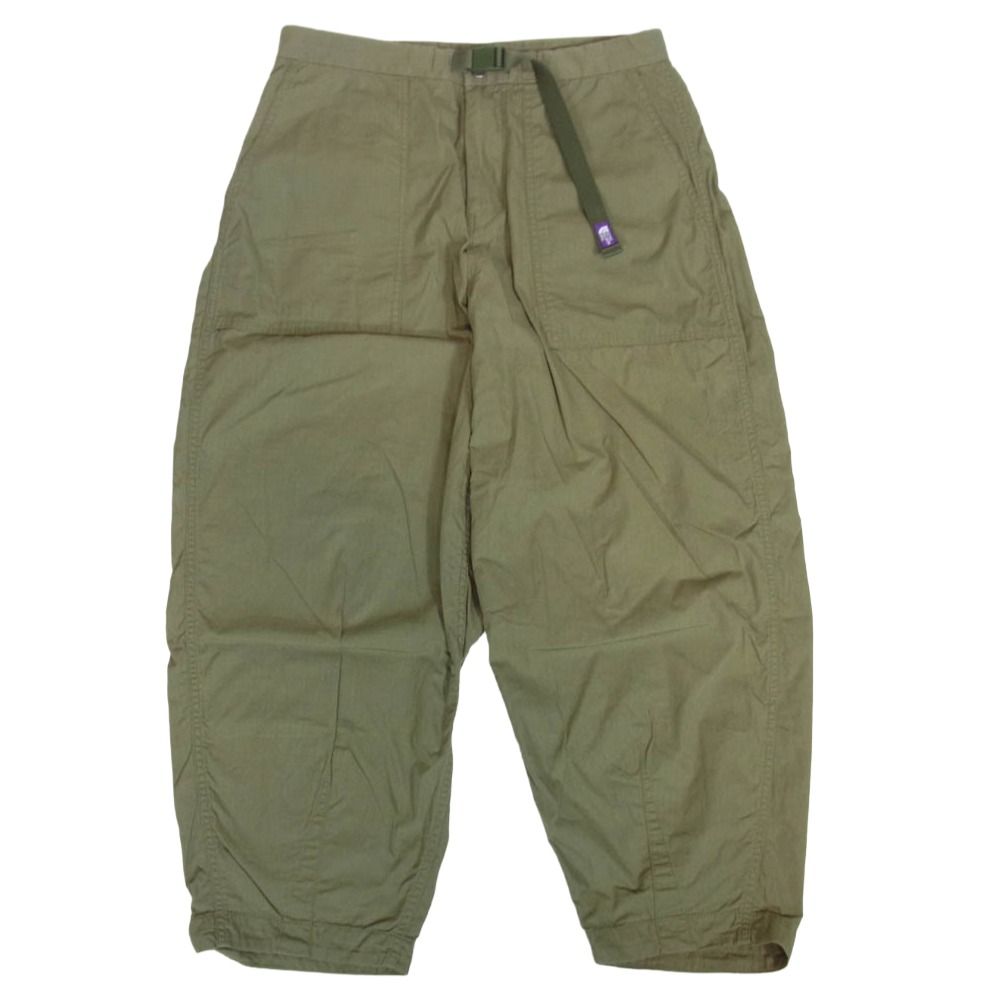 THE NORTH FACE ノースフェイス NT5064N Purple Label パープルレーベル Ripstop Wide Cropped Pants リップストップ ワイド クロップド パンツ カーキ系 32【中古】 THE NORTH FACE ノースフェイス NT5064N Purple Label パープル