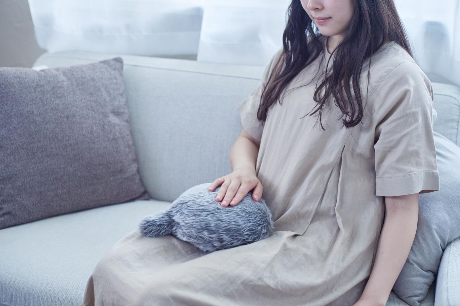 新品 Petit Qoobo（プチ・クーボ） (グリ（灰）) ユカイ工学