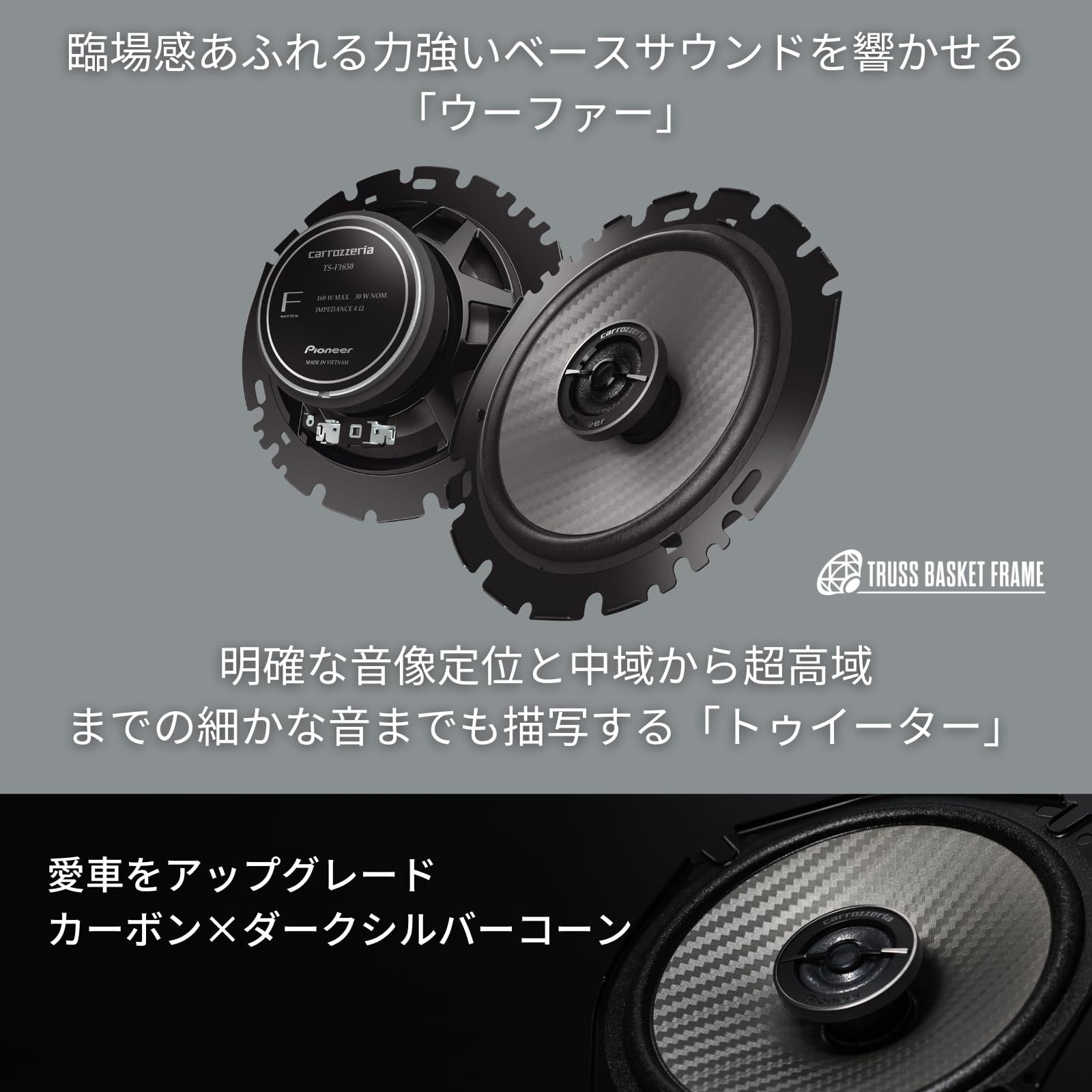 カロッツェリアTS-C016A TS-J1600A 16cmスピーカーセット