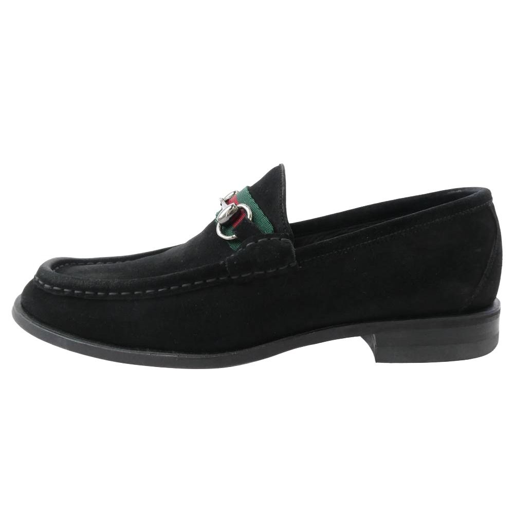 GUCCI グッチ スエード シェリーライン ホースビット ローファー