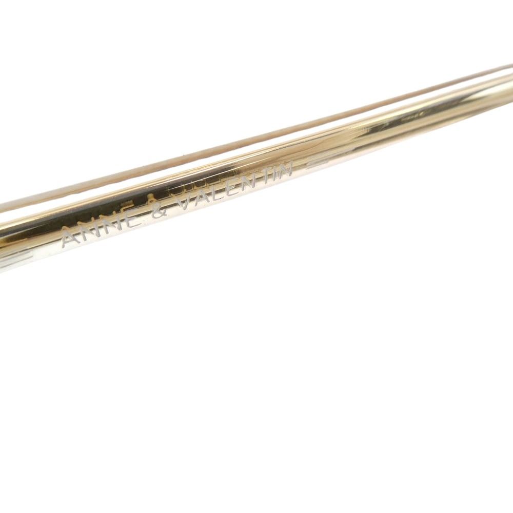 アンバレンタイン ANNE ET VALENTIN 21A07 EIGA ラウンドシェイプ メガネ 眼鏡 フレーム：ベージュ系 45□22-148【極上美品】【中古】 アンバレンタイン ANNE ET VALENTIN 21A07 EIGA ラウンドシェイプ