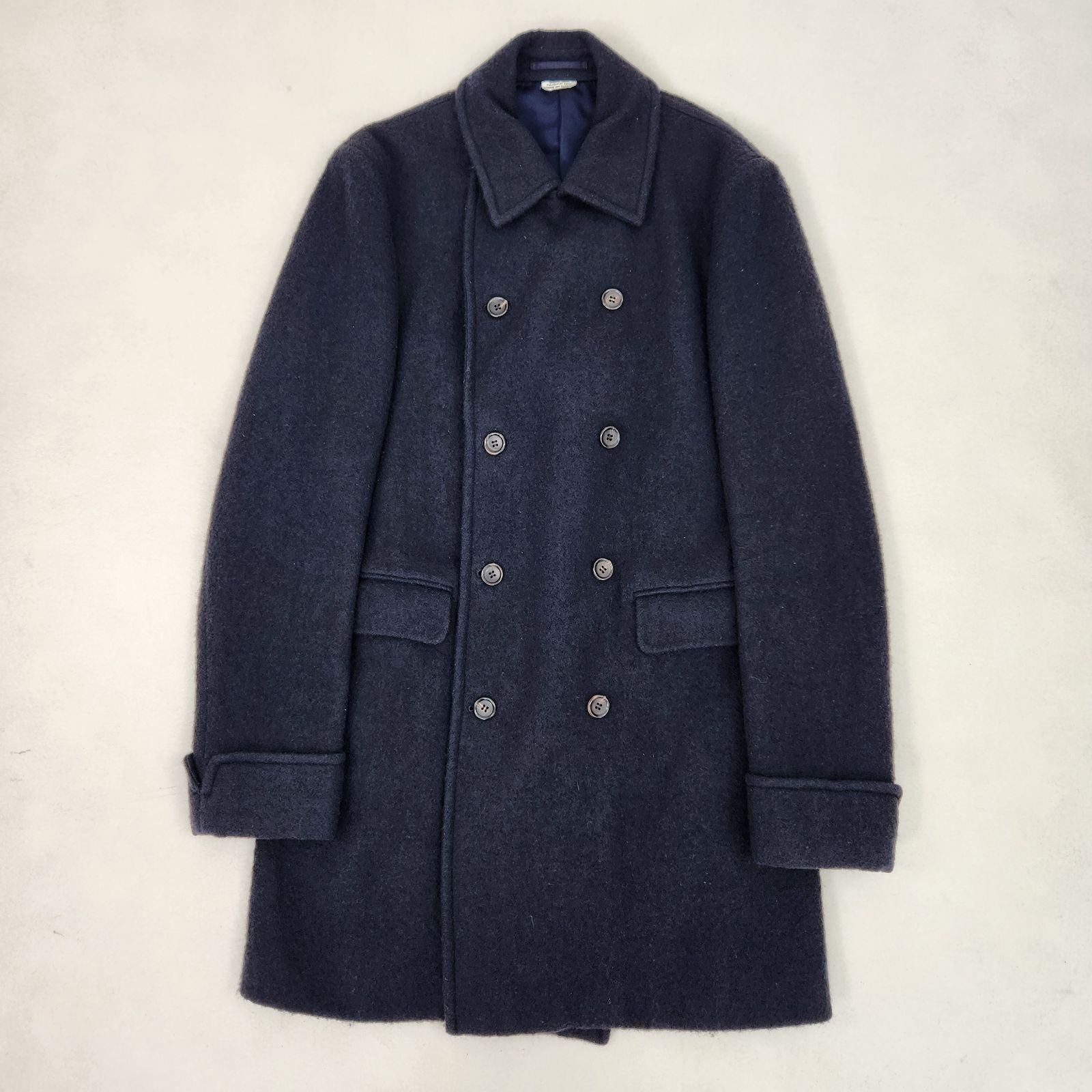 COMME des GARONS HOMME DEUX ピーコート 縮絨 ブラック ウール L