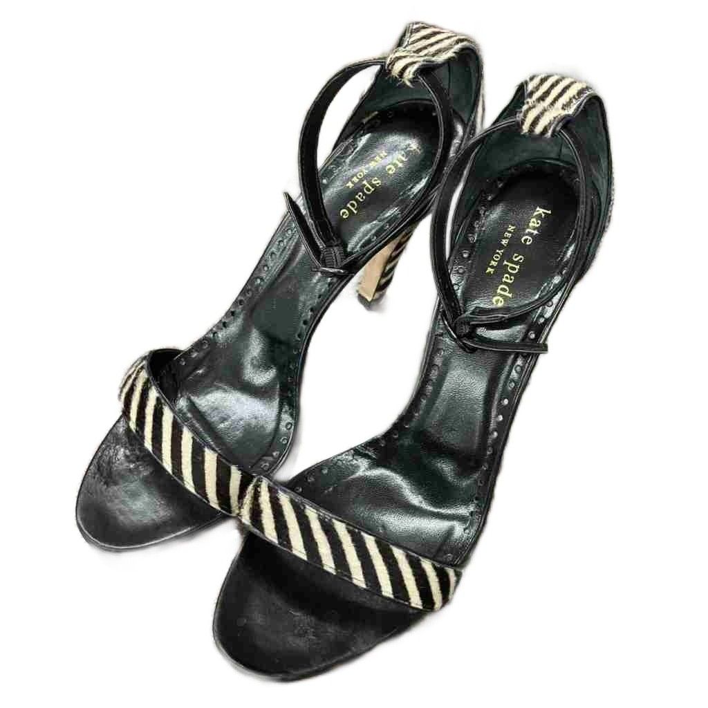 ️【新品未使用】Kate spadeヒール♠️ ケイトスペード KATE SPADE ゼブラ柄 ハラコ レザー ストラップ