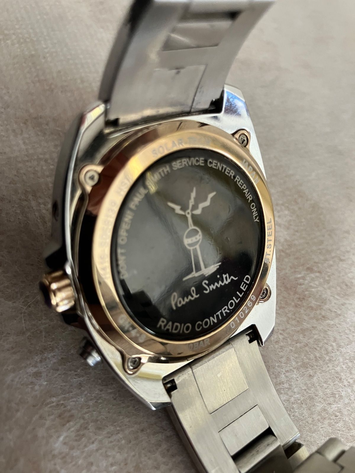 値下げ 稼働 ジャンク Paul Smith ポールスミス 電波ソーラー メンズ