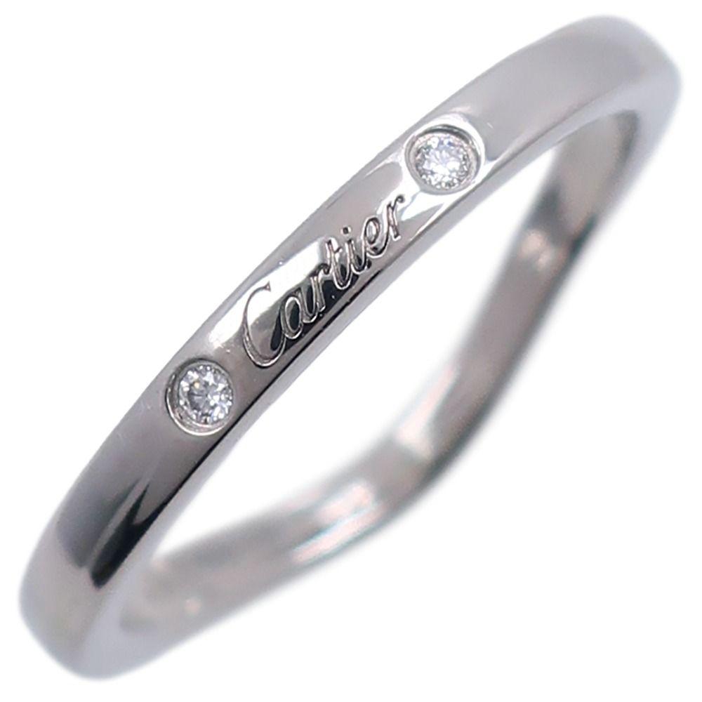 CARTIER】カルティエ バレリーナ カーブ 3Pダイヤ Pt950プラチナ