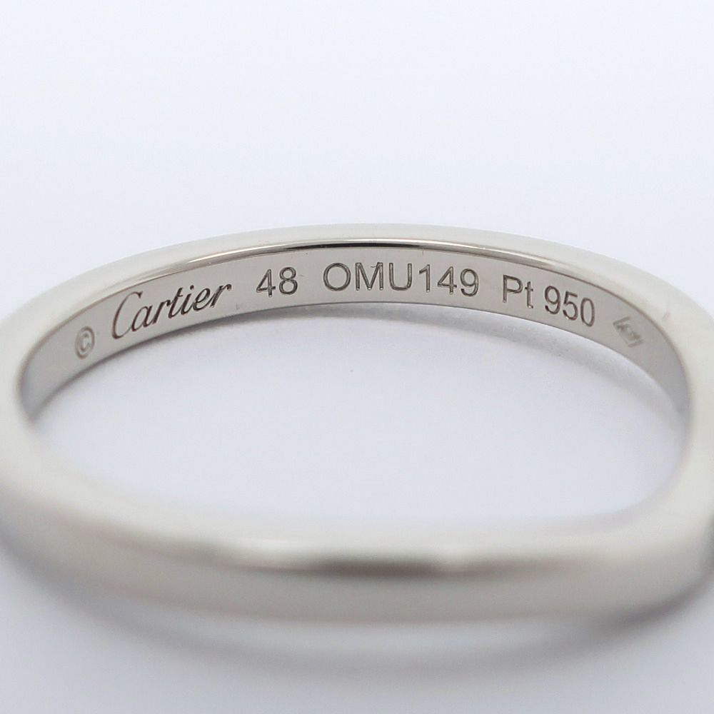 CARTIER】カルティエ バレリーナ カーブ 3Pダイヤ Pt950プラチナ