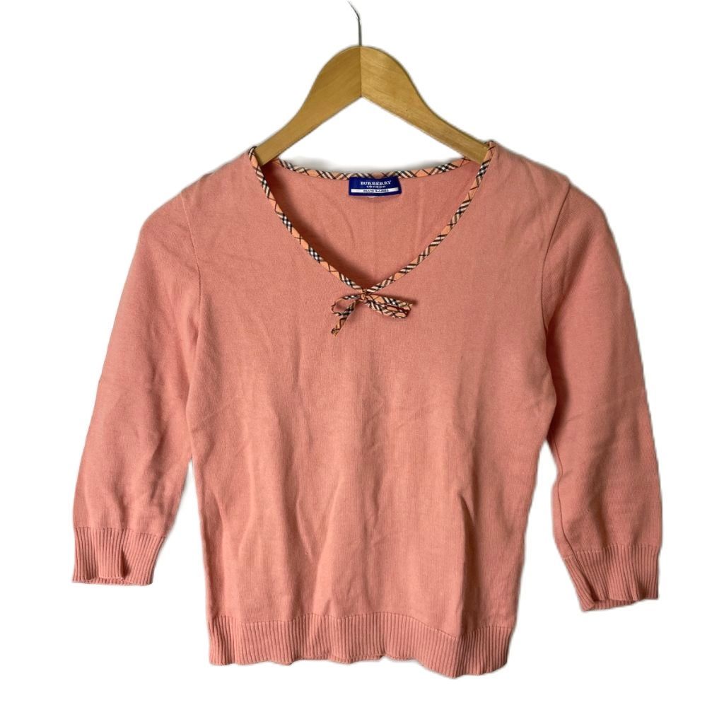 バーバリーブルーレーベル BURBERRY BLUE LABEL Vネック ニット
