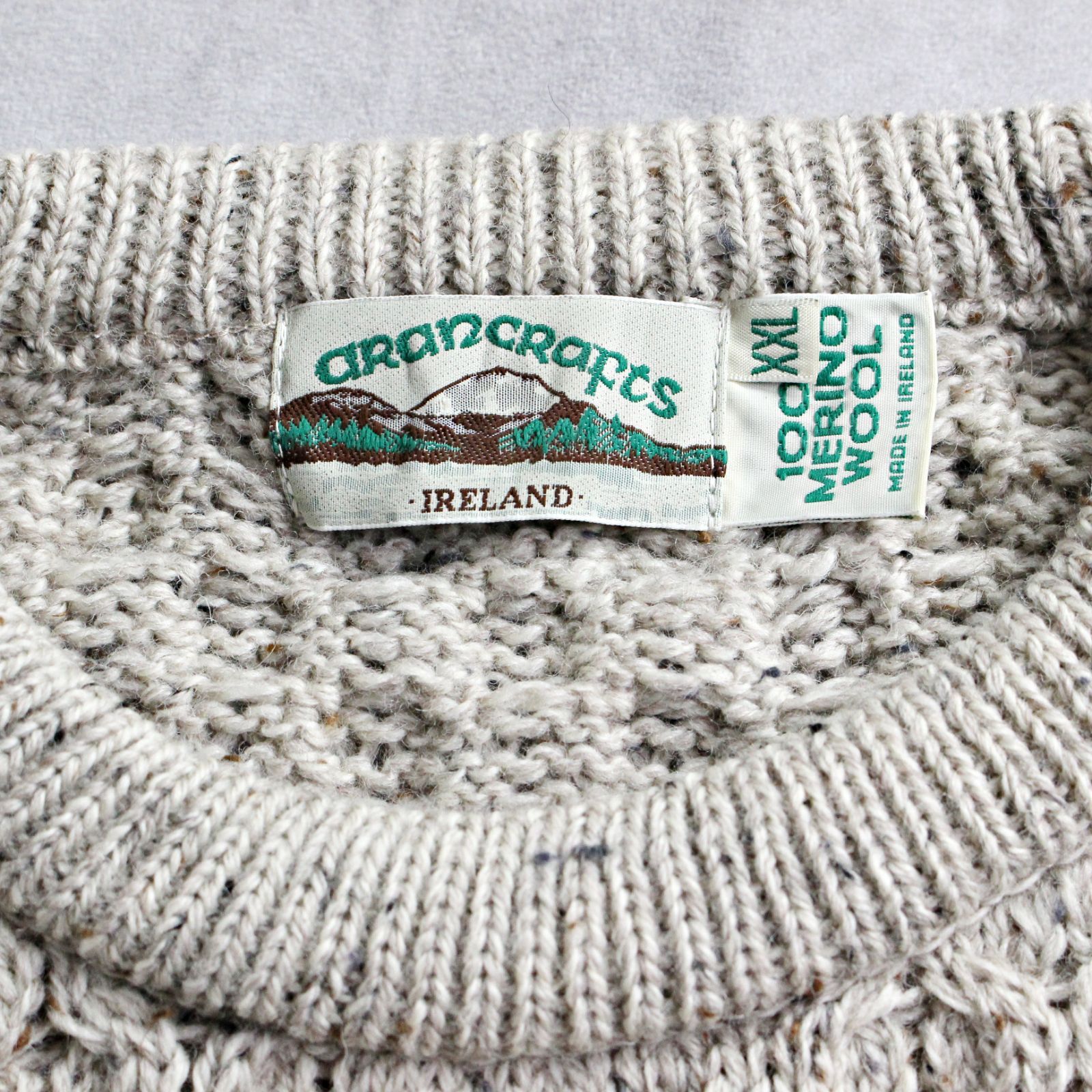 本場アイルランド製 アランセーター】 希少XXLサイズ フィッシャーマン