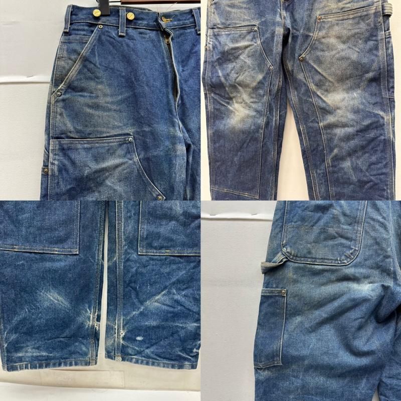 カーハート 00s メキシコ製 ダブルニー デニム ペインター パンツ B07