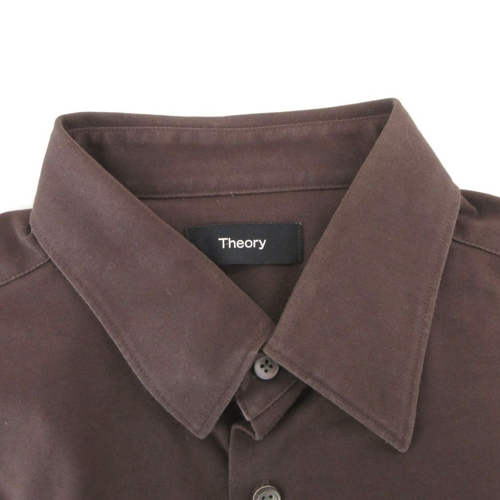 セオリー Theory 23AW Structure Knit Sylvain ND シャツ S 茶