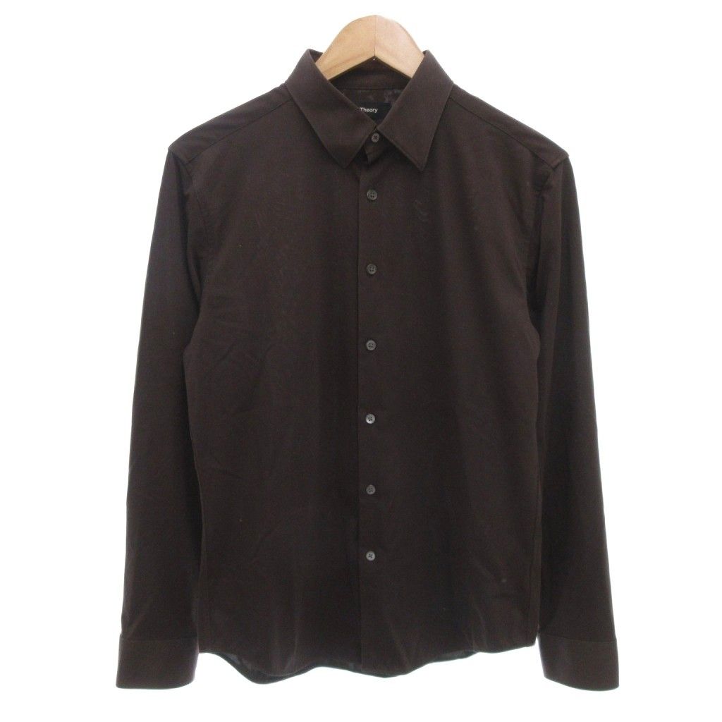 セオリー Theory 23AW Structure Knit Sylvain ND シャツ S 茶