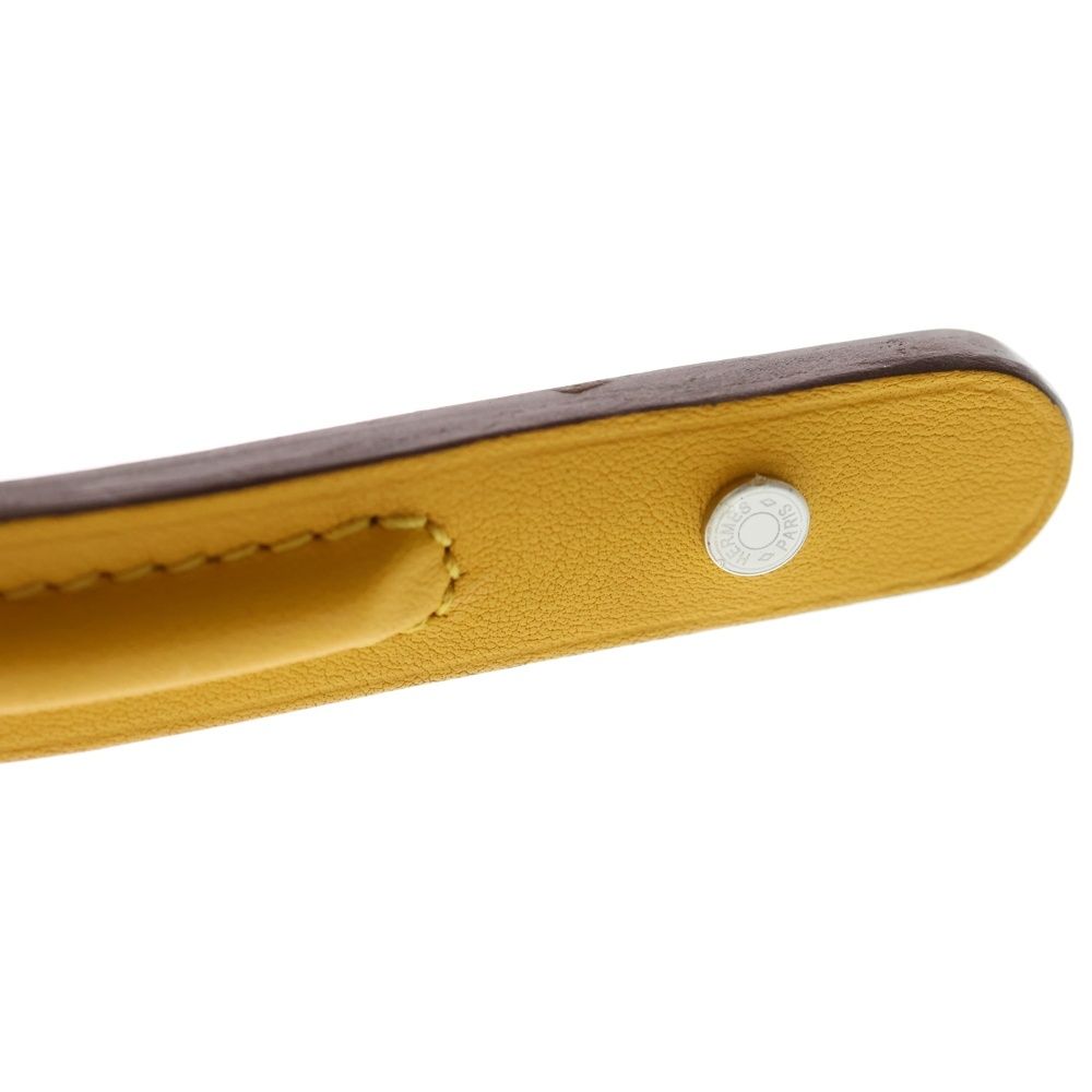 HERMES (エルメス) カチューシャ イエロー レザー ヘッドバンド - メルカリ