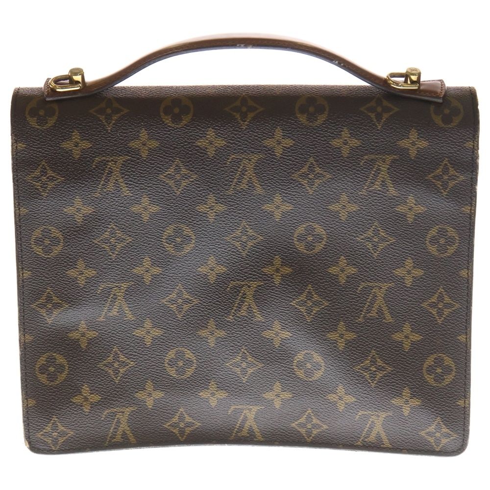 LOUIS VUITTON モノグラム モンソー ハンドバッグ ブラウン PVC LOUIS VUITTON (ルイヴィトン) モノグラム モンソー28 ブラウン PVC