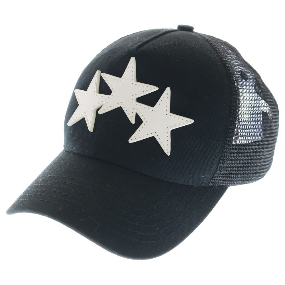 AMIRI (アミリ) 3 Star Trucker Hat 3スタートラッカーハット レザー