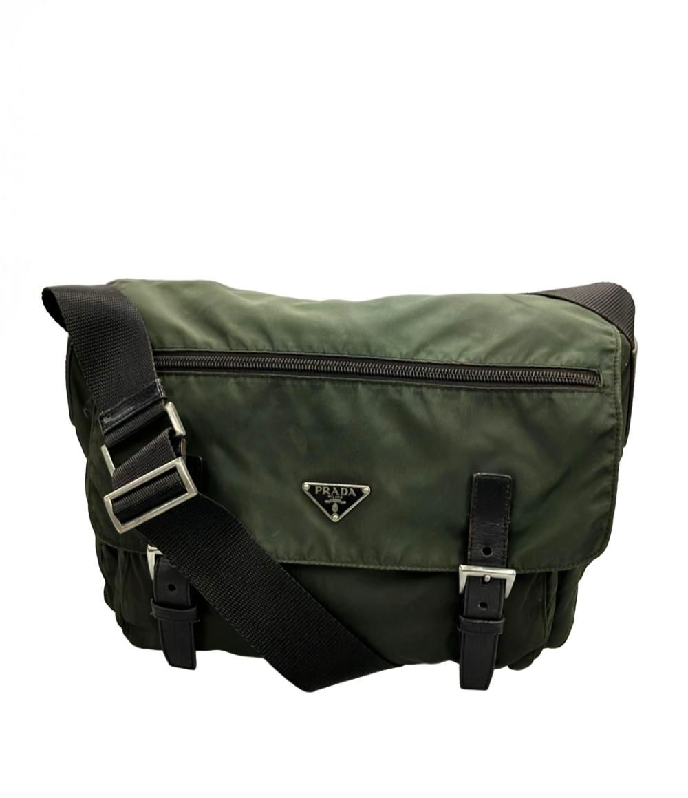 【美品】PRADA プラダ メッセンジャーバッグ ウール ユニセックス プラダ メッセンジャーバッグ ショルダーバッグ 斜め掛け ナイロン