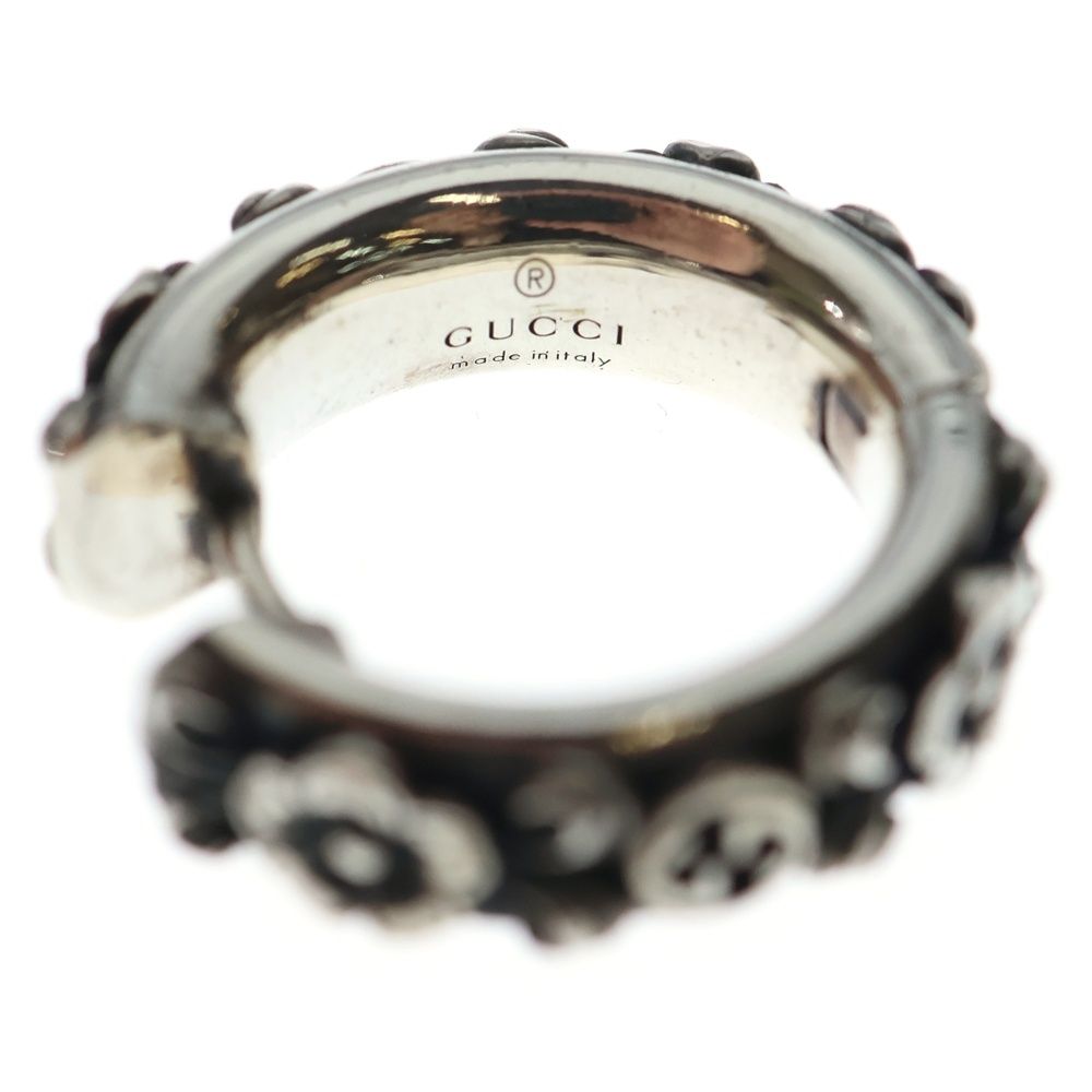 GUCCI (グッチ) インターロッキング フラワーモチーフピアス シルバー