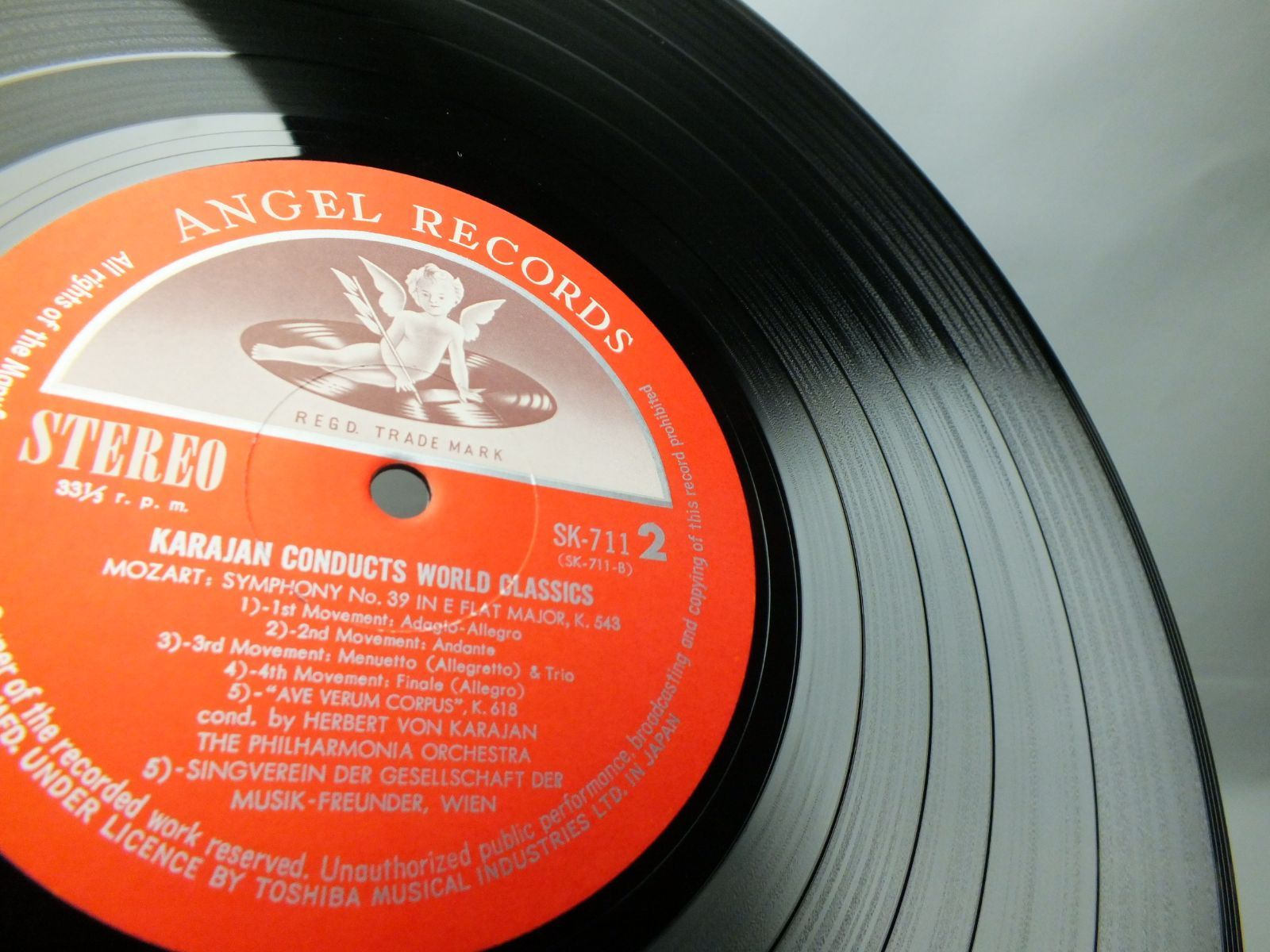 LP SK-711 カラヤン KARAJAN モーツァルト 交響曲 第38番 第39番