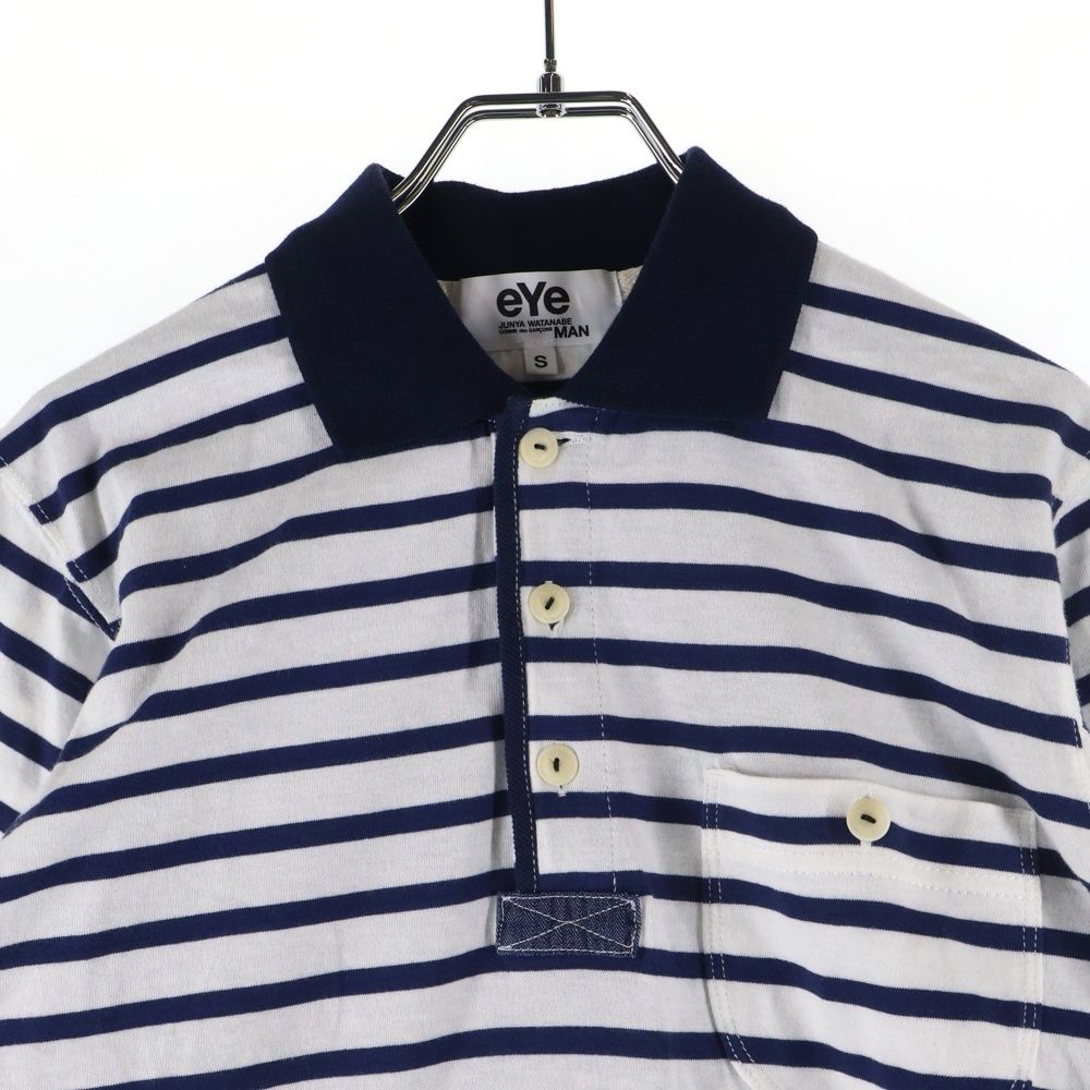 JUNYA WATANABE 半袖ボーダーポロシャツ JUNYA WATANABE 半袖ボーダーポロシャツ JUNYA WATANABE 半袖ボーダー