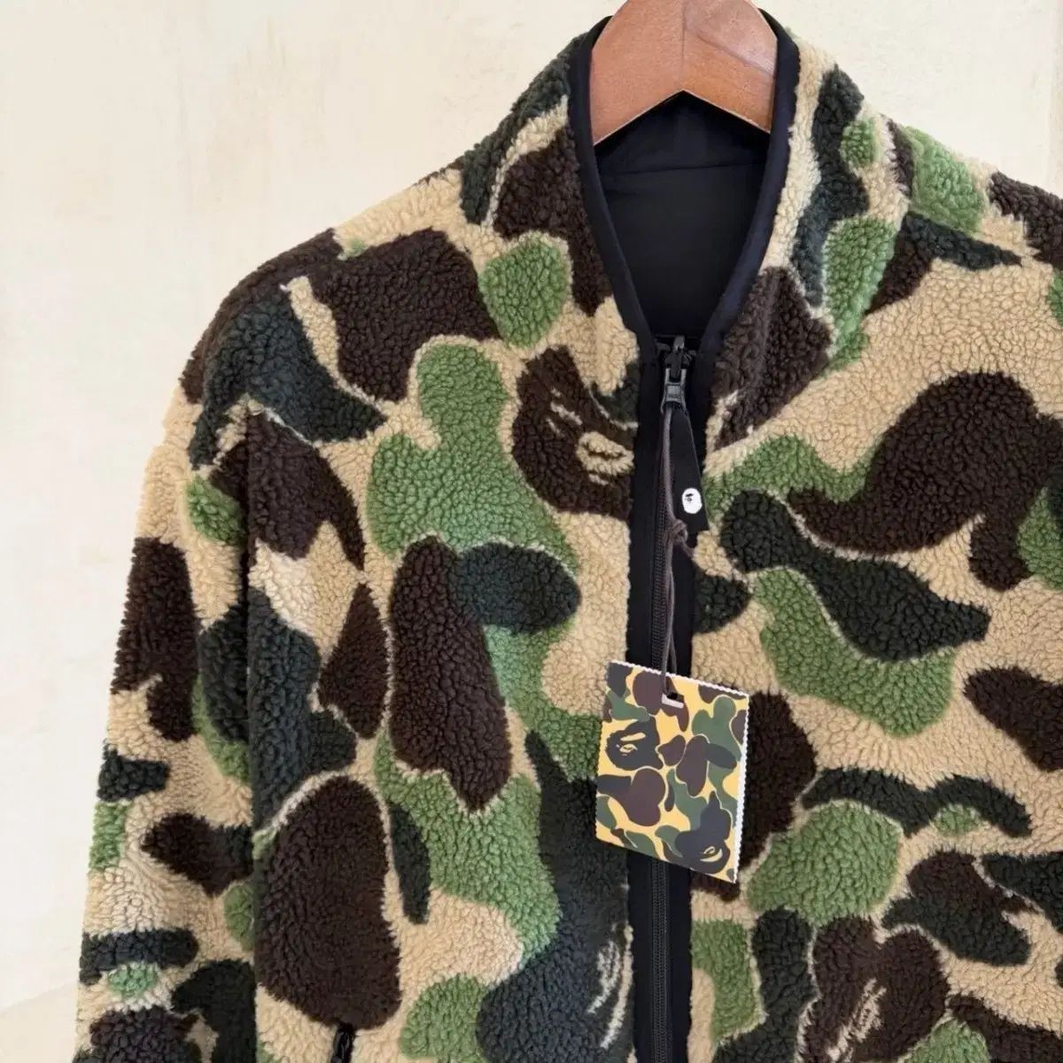 アベイシングエイプ カモフラージュ ボア リップストップ リバーシブル