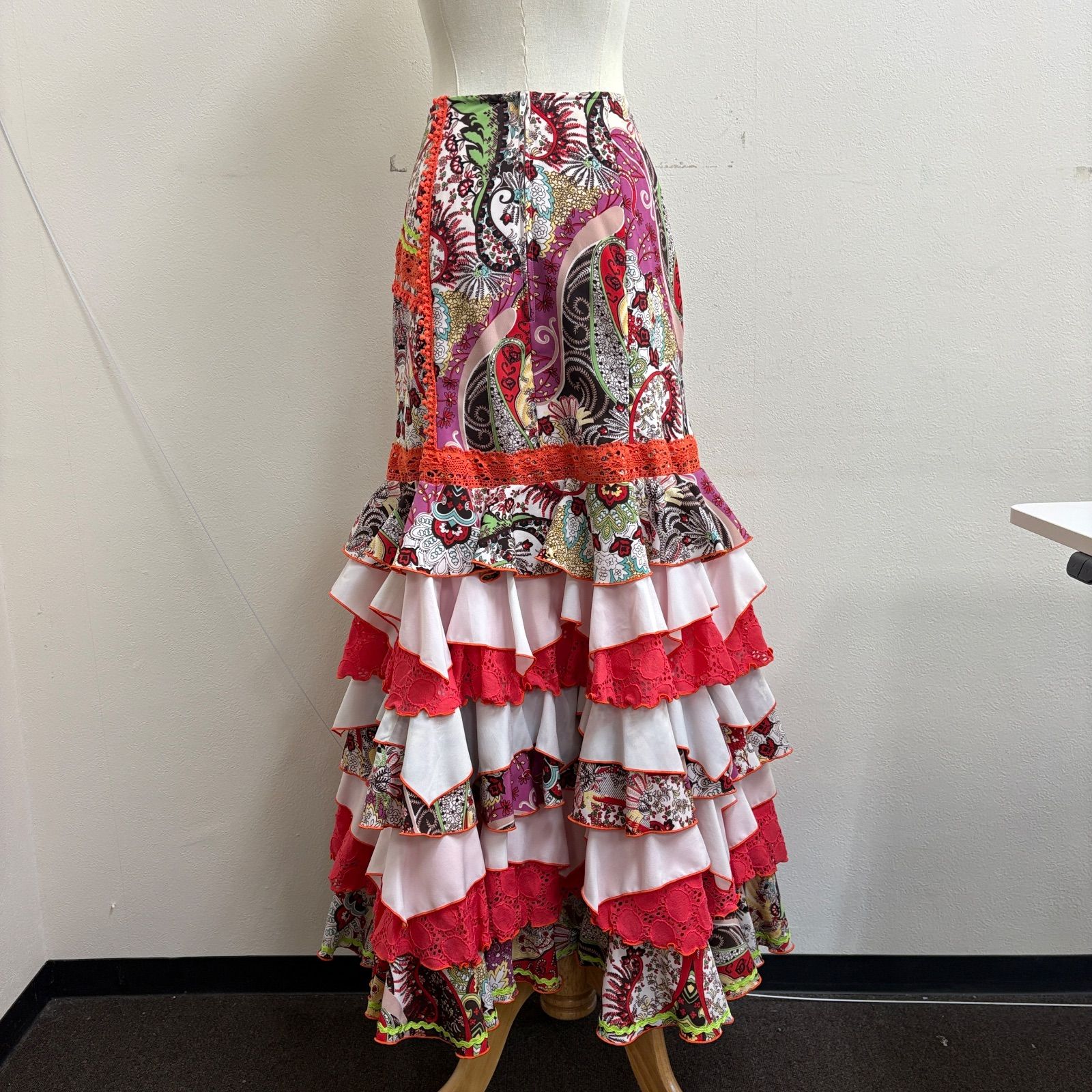 ソニアジョーンズ】フラメンコ衣装 スカート ファルダ カラフル