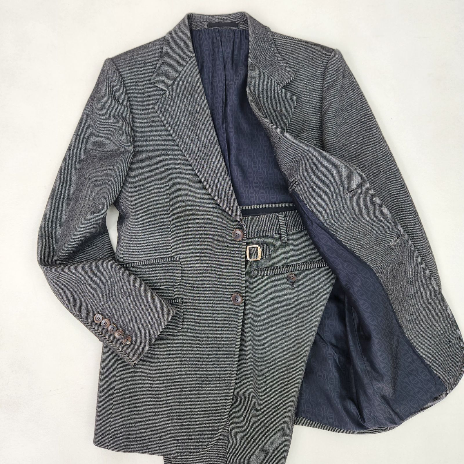 GUCCI スーツセットアップ トムフォード期 裏地総柄 ウール 46 S M相当