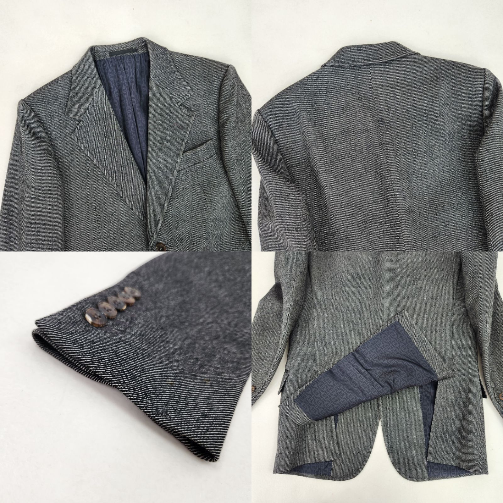 GUCCI スーツセットアップ トムフォード期 裏地総柄 ウール 46 S M相当