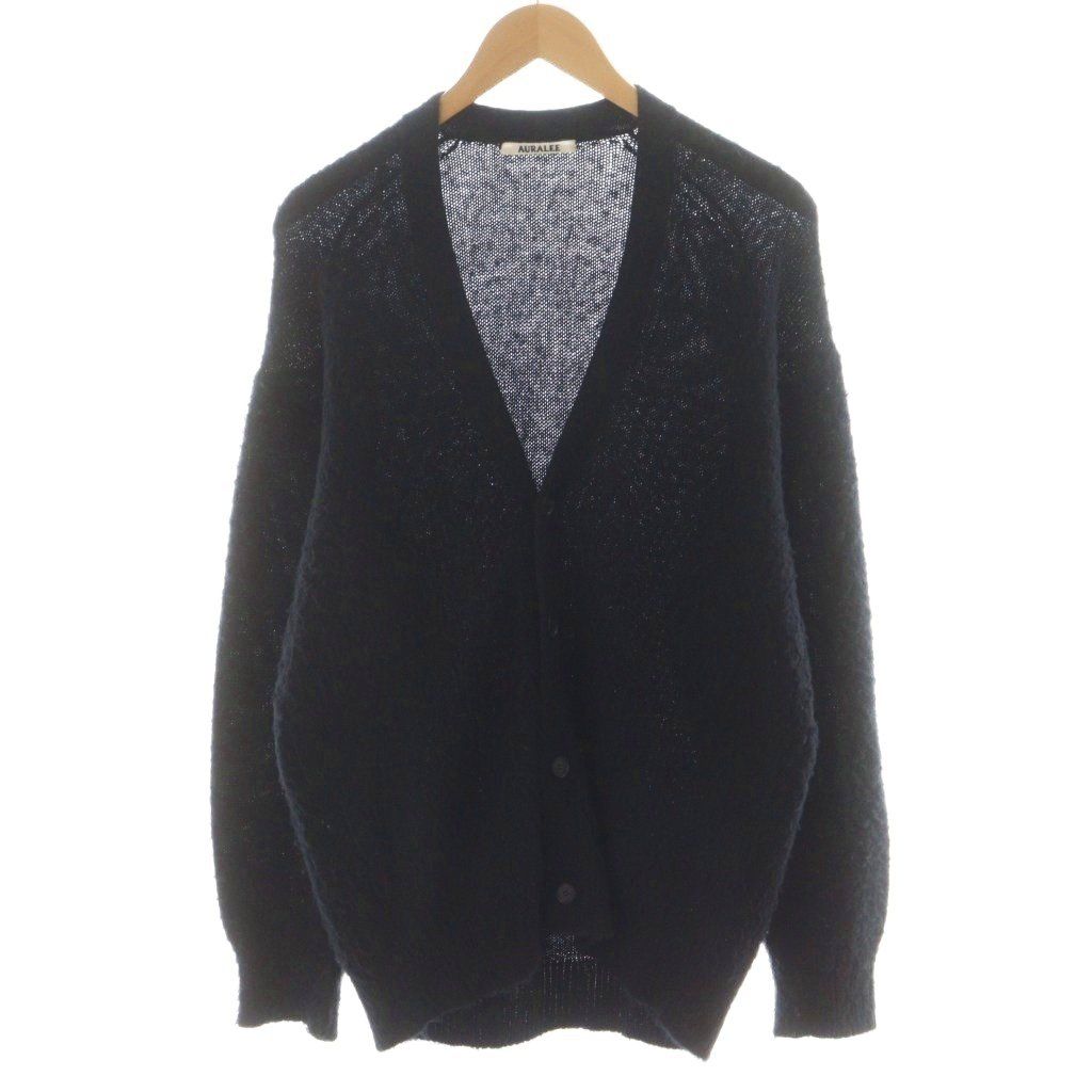 オーラリー AURALEE 24AW BRUSHED WOOL CASHMERE SILK KNIT CARDIGAN