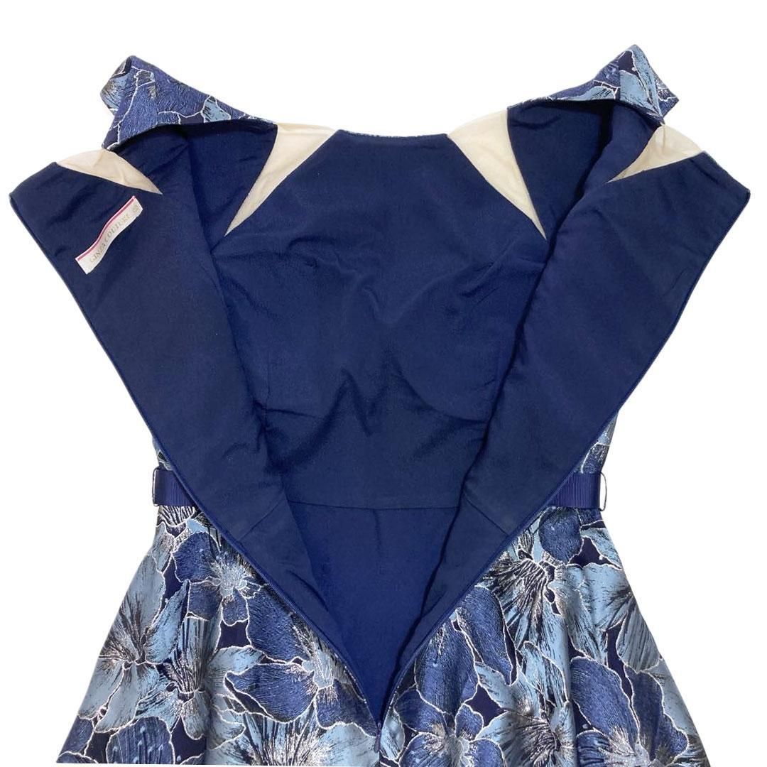 GINZA COUTURE / 銀座クチュール】フラワー刺繍 Aライン ミディアム