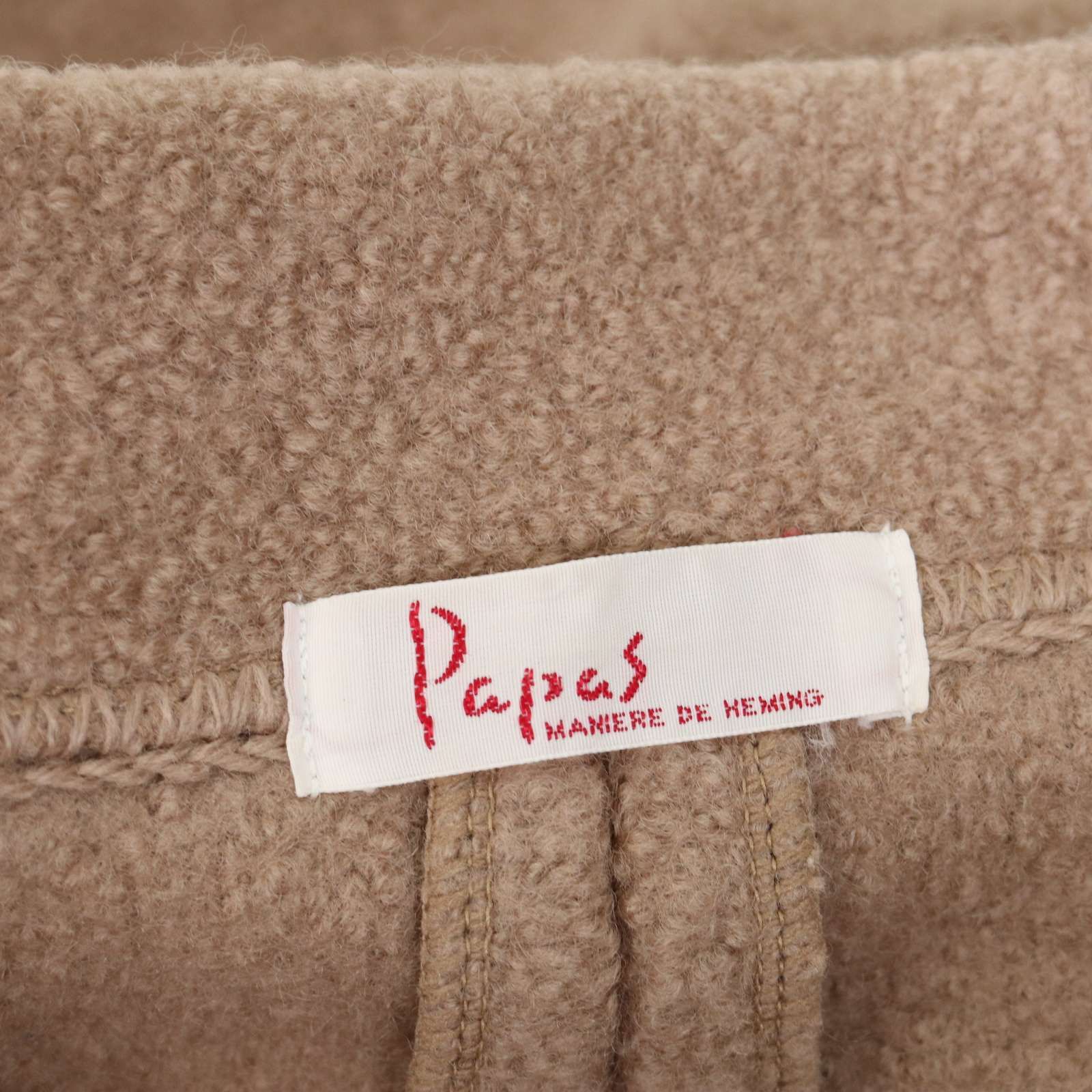 Papas パパス 秋冬 ウール100%☆ ロゴ パイピング ジャケット Sz.L~XL