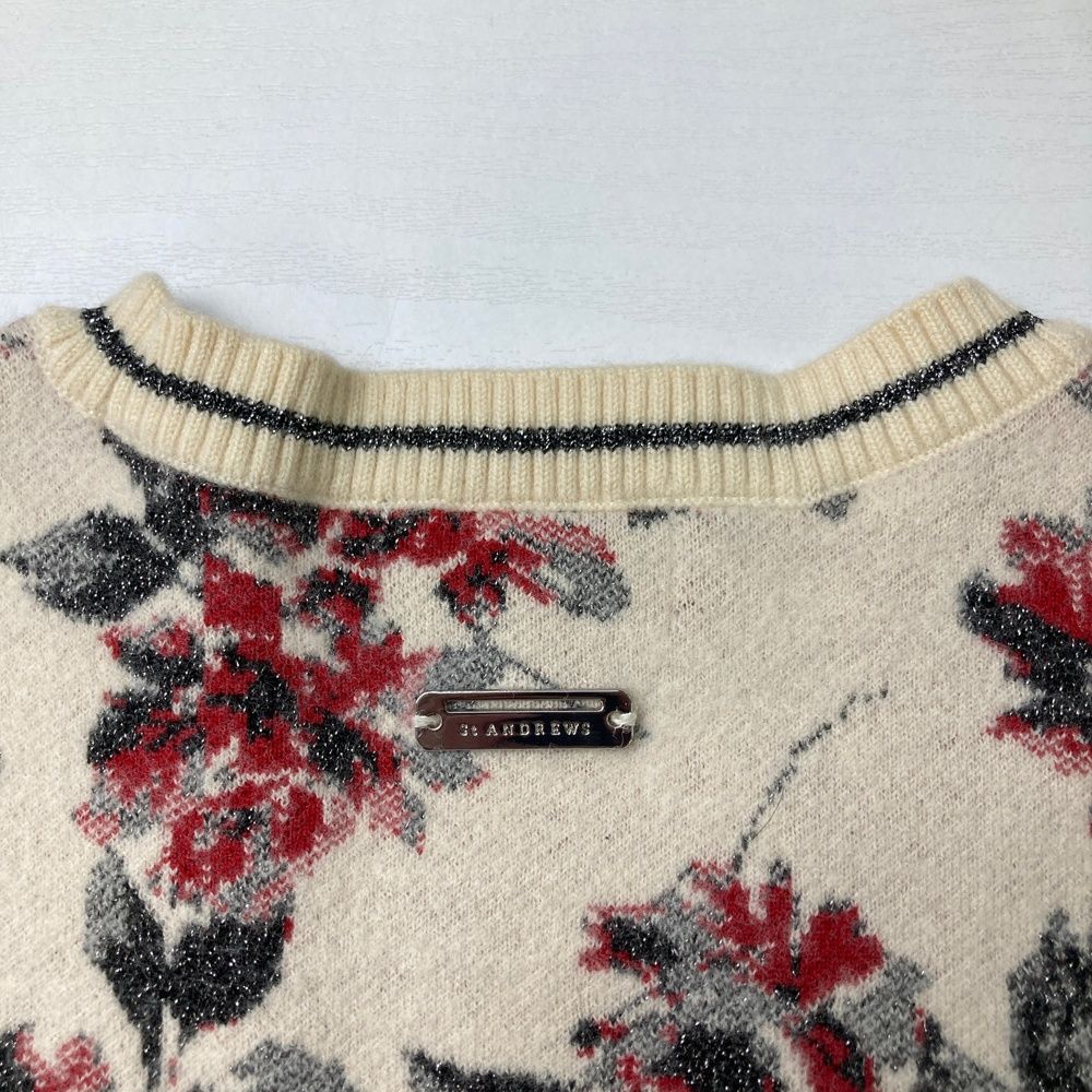 サイズ：L ST ANDREWS セントアンドリュース ニットセーター 花柄