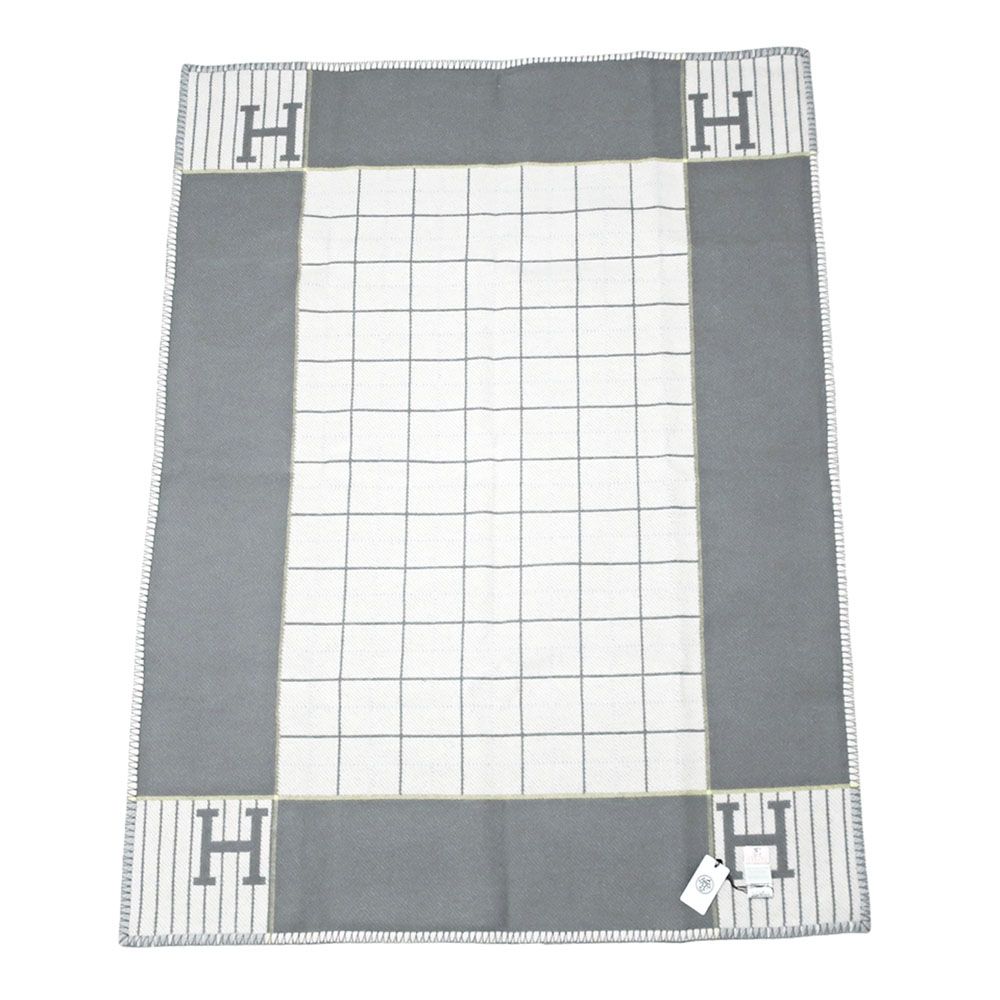 名東】エルメス プレード アヴァロン ガブリオル ブランケット グレー