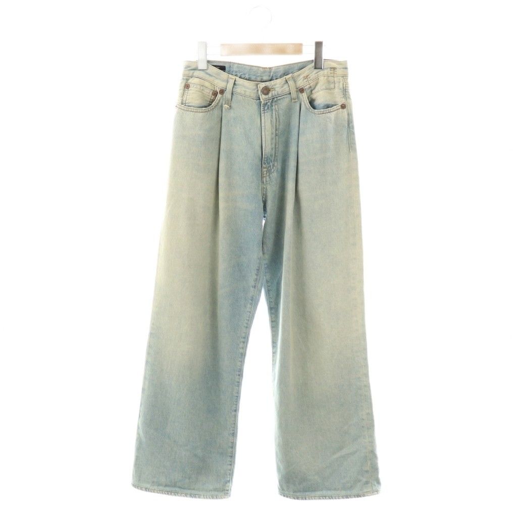 アールサーティーン R13 23SS DAMON Pleated Wide Leg Denim デニム