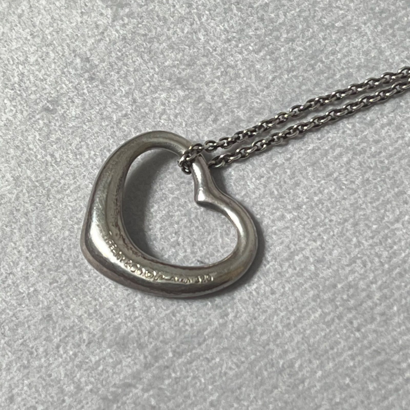 管2601-153】TIFFANY&Co. ティファニー オープンハート ネックレス 