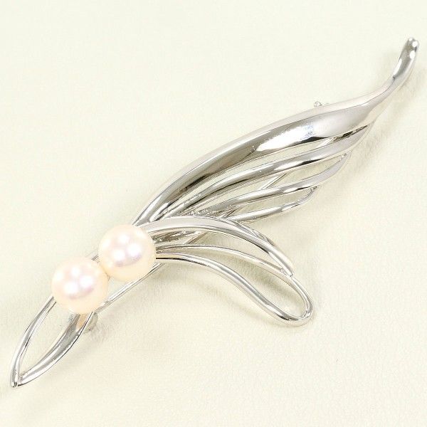 田崎　タサキ　パール　ブローチ TASAKI タサキ 田崎真珠 シルバー ブローチ brooch パール（真珠） 総